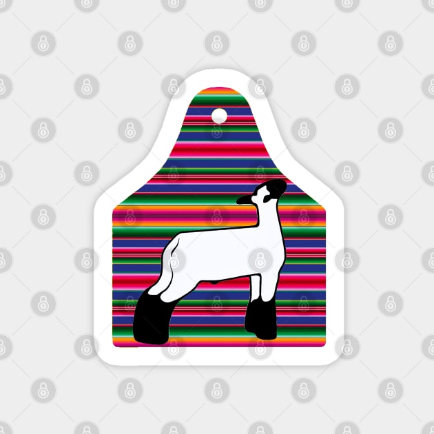 Serape Ear Tag - Market Lamb 1 - NOT FOR RESALE WITHOUT PERMISSION Sticker by l-oh